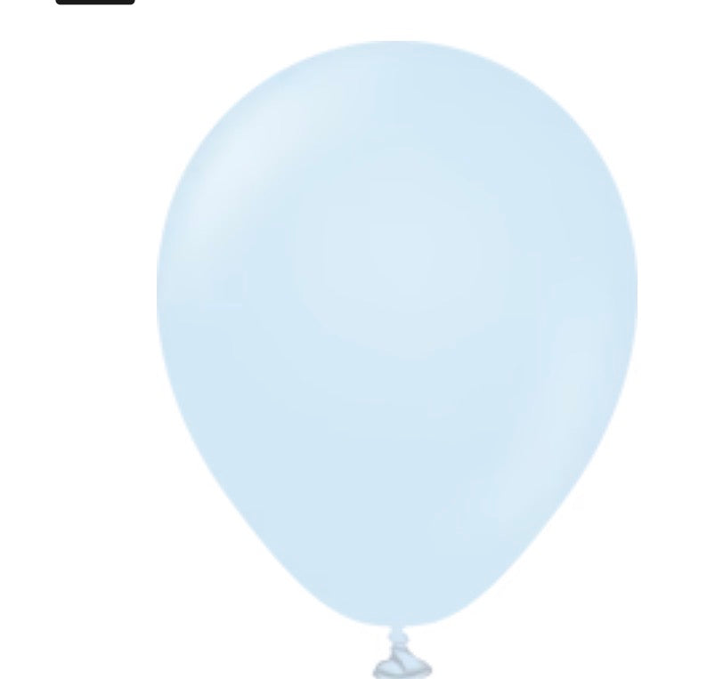 Kalisan Latex Pastel Matte Macaron Baby Blue (50 Per Bag)