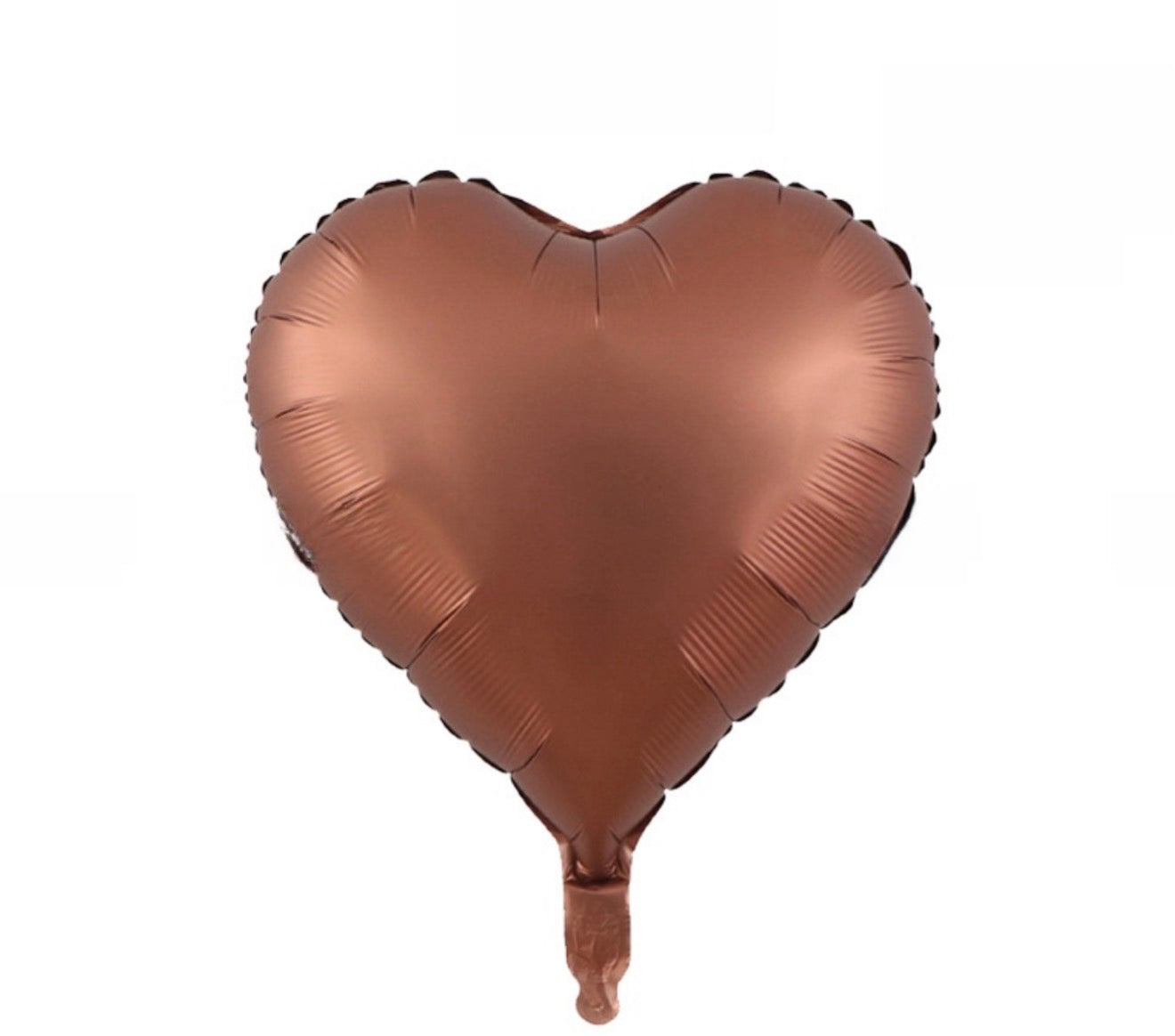 INFLATED 18” Chocolate color Heart- Foil Balloon
