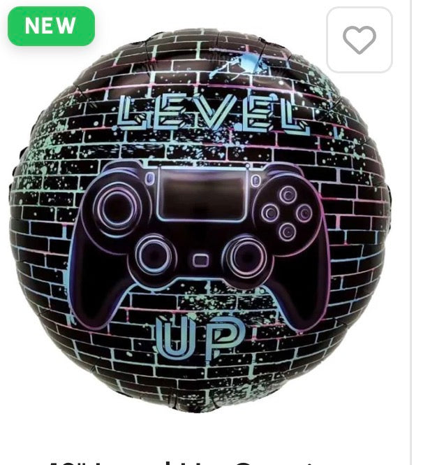 18" Level Up Gaming Controller Balloon