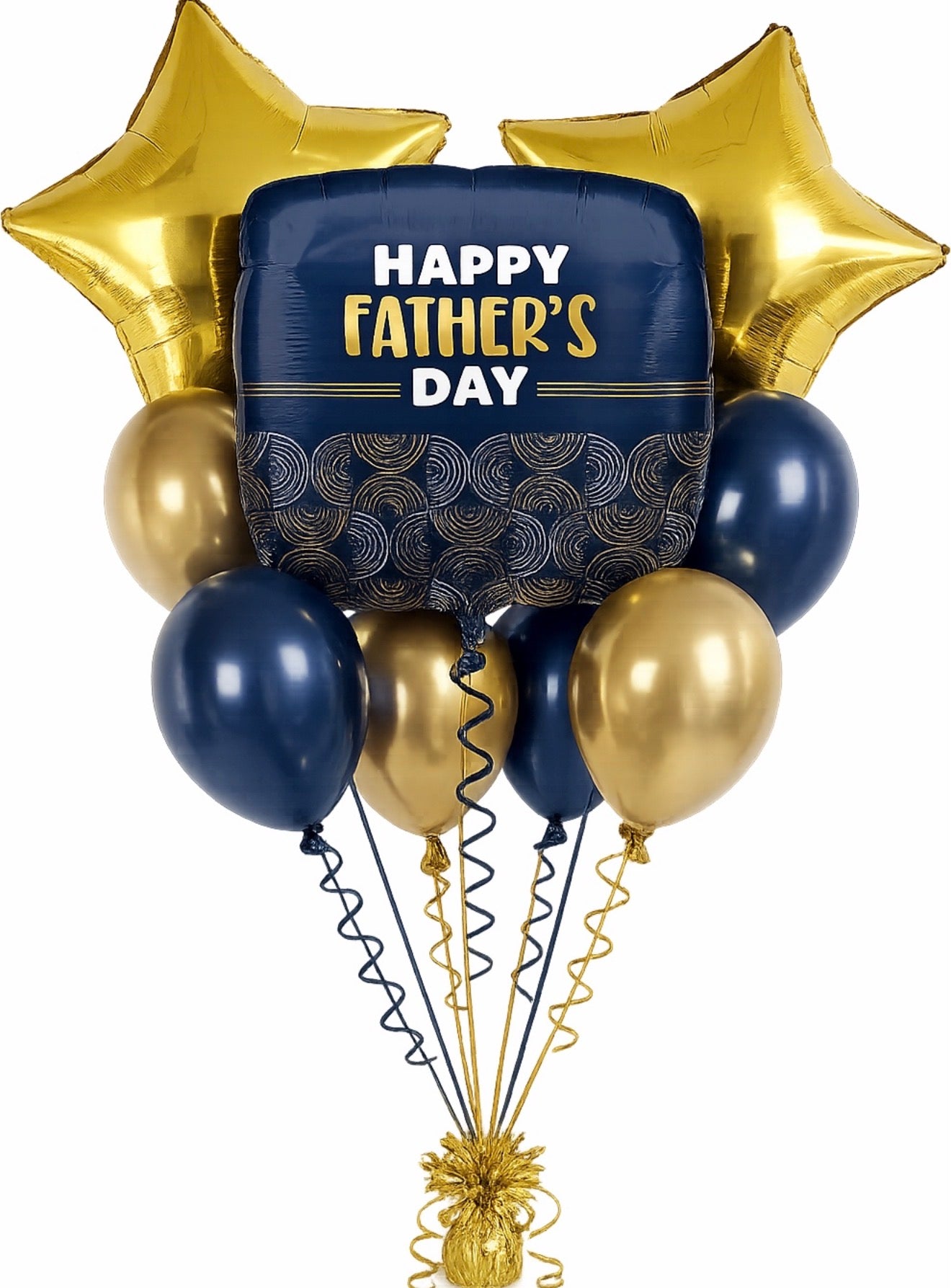 INFLATED Father day Balloon Bouquet | Navy & Gold