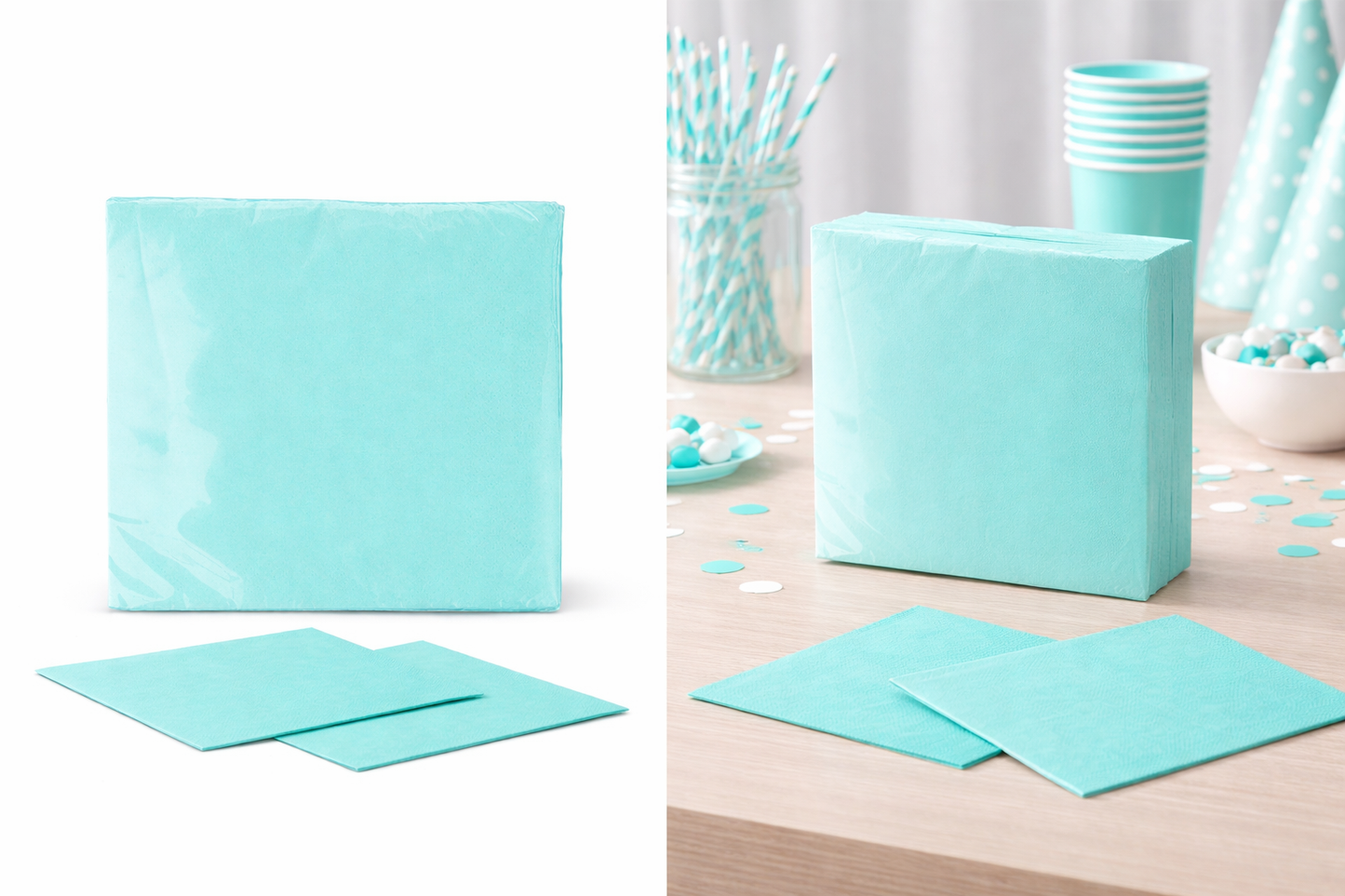 Turquoise napkins - 24 Pack