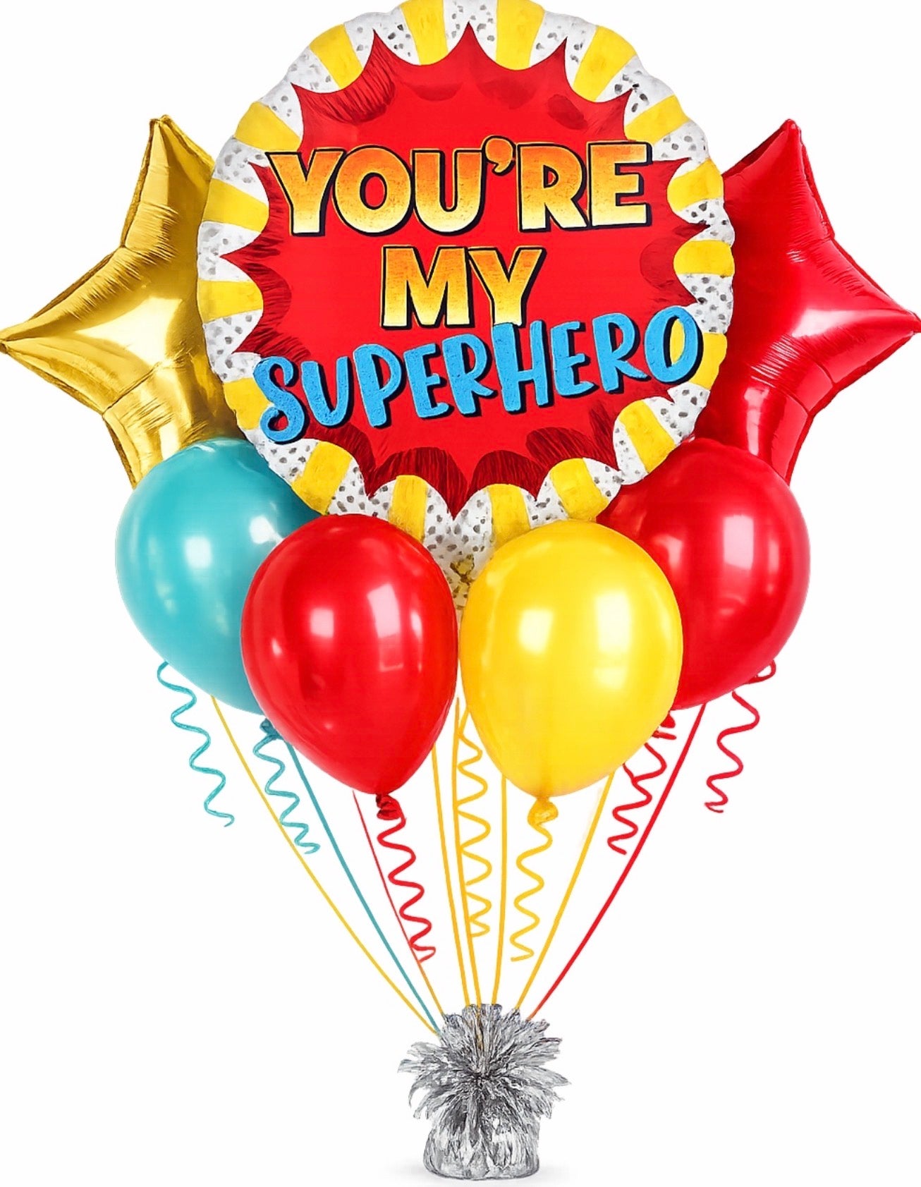 INFLATED Father Day Balloon Bouquet | You’re My Hero