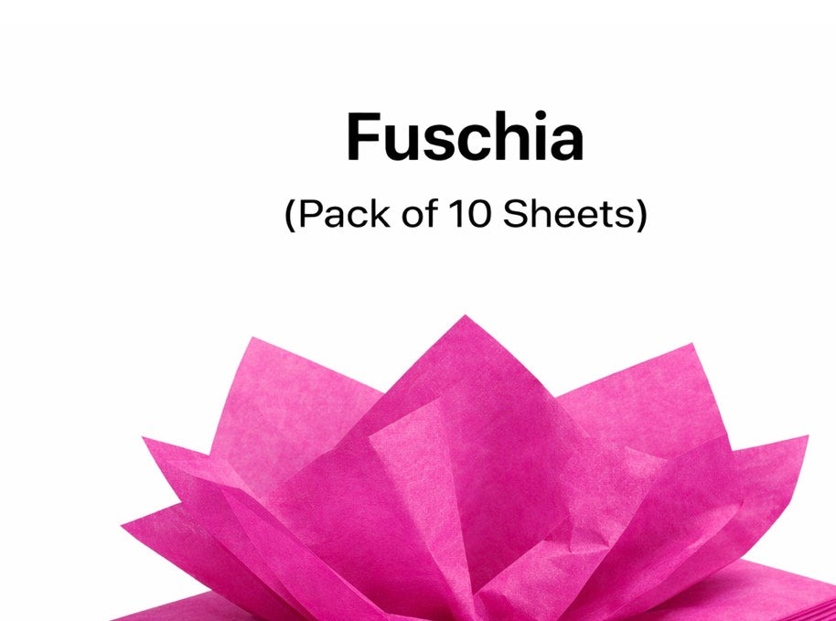 Fuschia- Tissue Paper Sheets (10 Pack) | Gift Wrapping & Party Supplies