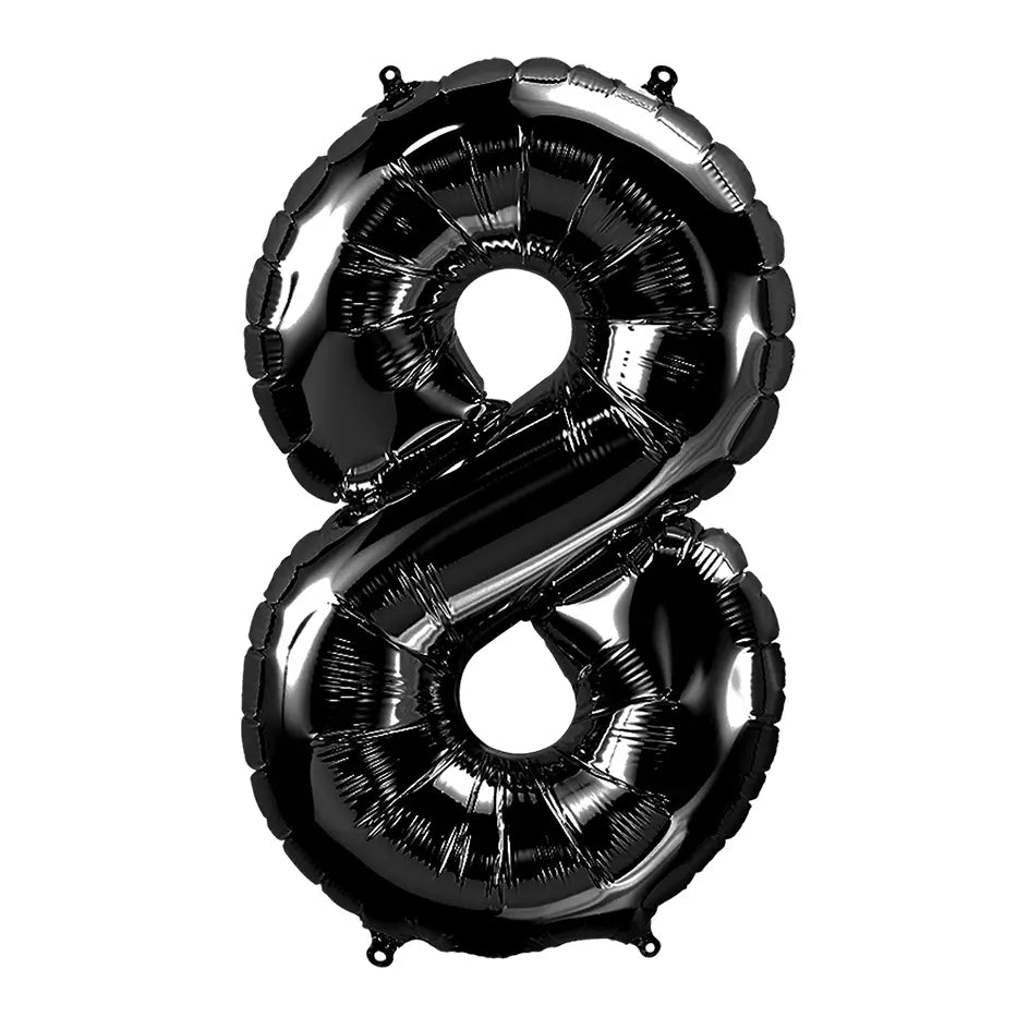 34 Inch Black Number 8