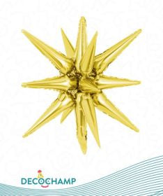 Decochamp Gold Starburst Foil Balloon