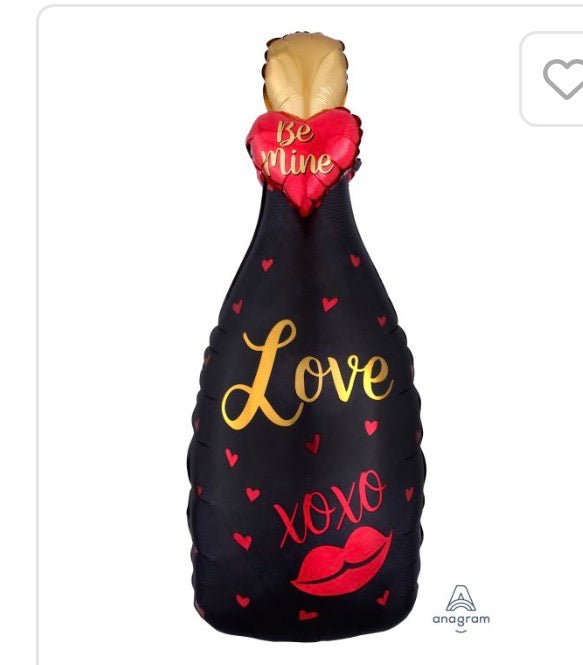 Happy Valentine day balloon Bottle