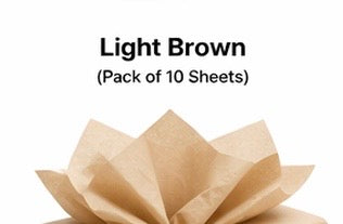 Light brown- Tissue Paper Sheets (10 Pack) | Gift Wrapping & Party Supplies