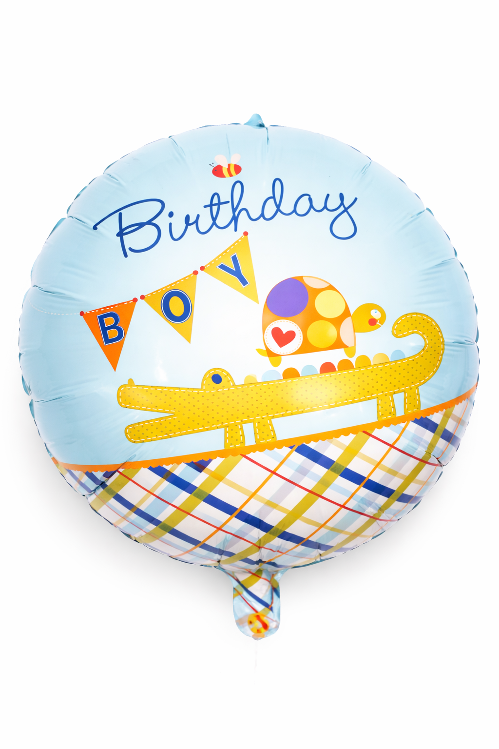 INFLATED 18” Foil Balloon – Yellow Alligator- Birthday Boy