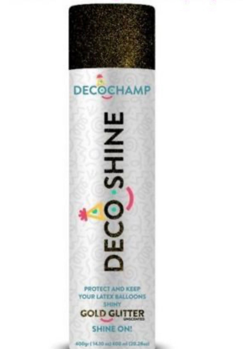 DecoShine Gold Glitter Aerosol Balloon Shine - 14 oz.