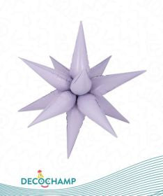 Decochamp Lilac Starburst Foil Balloon