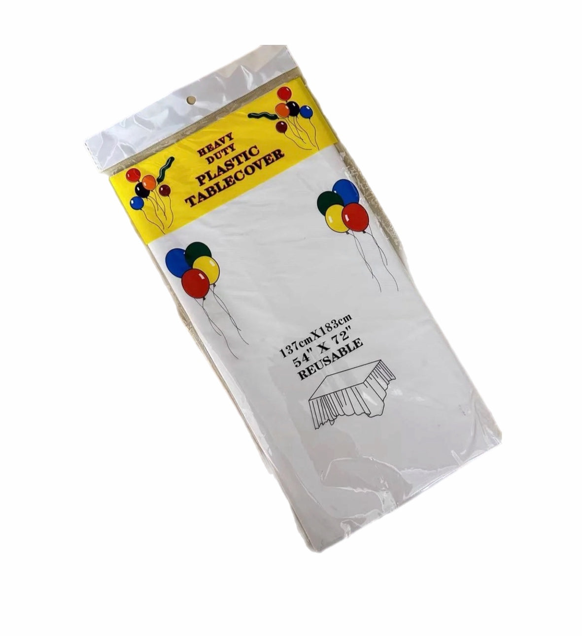 Plastic tablecloth - white