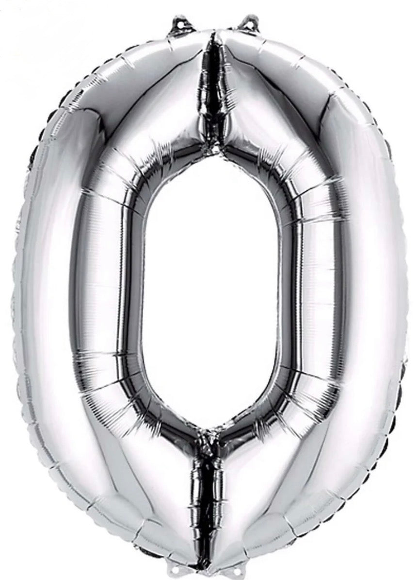 INFLATED
34” Foil Balloon - NUMBER “ 0”