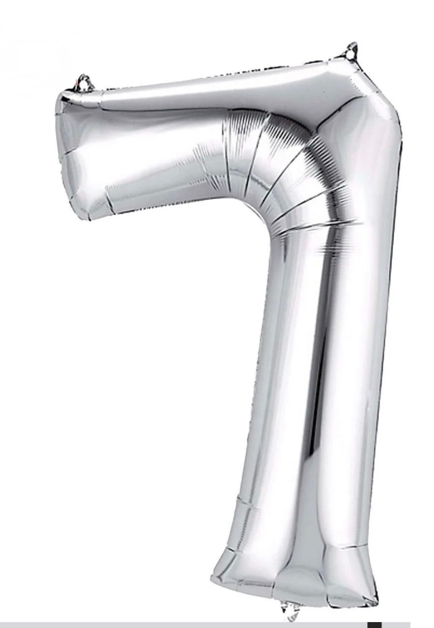 INFLATED
34” Foil Balloon - NUMBER “7”