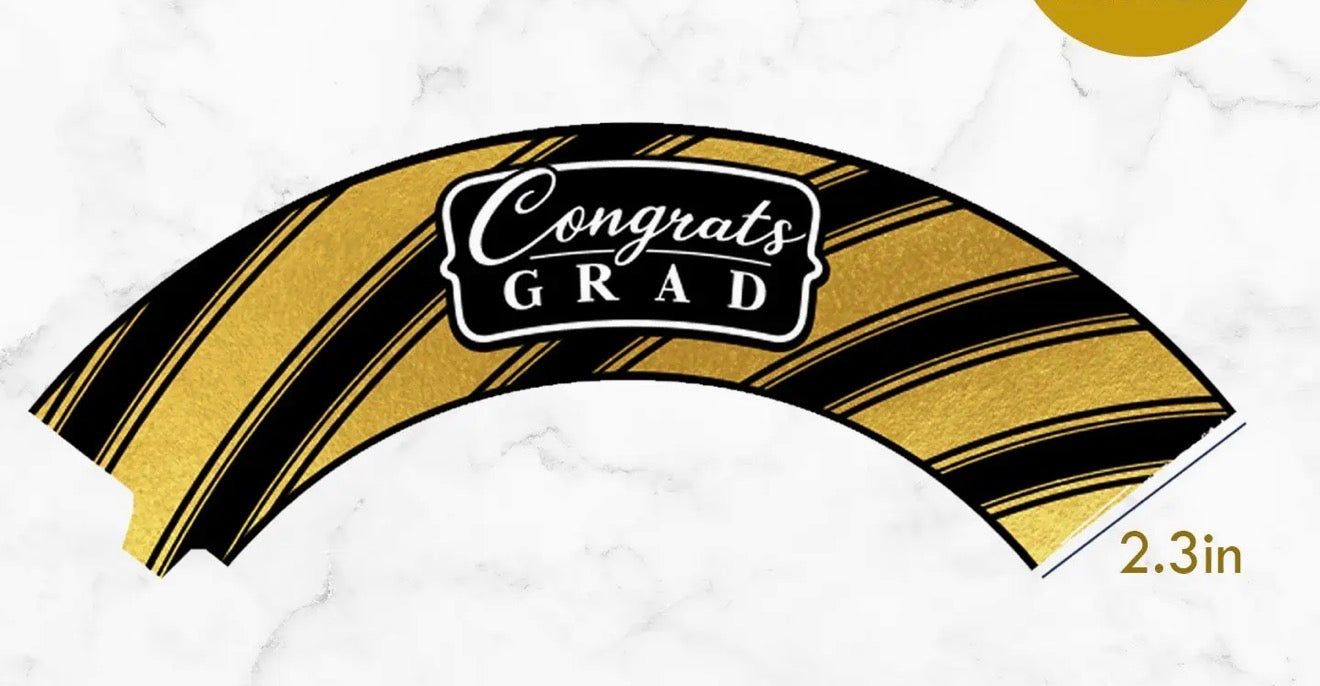 Graduation party supplies -Black /Gold