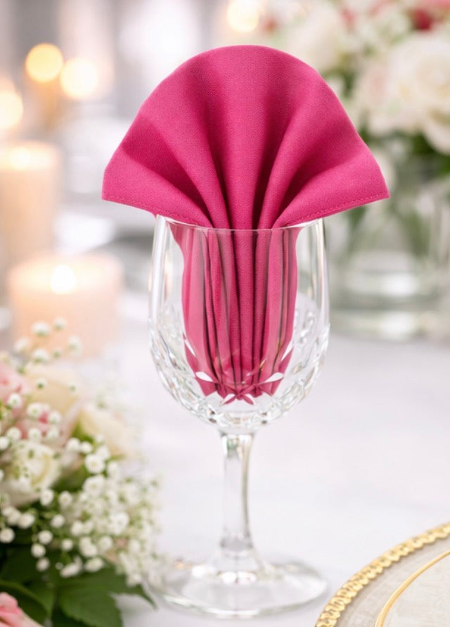 5 Napkins per pack | Fuchsia Napkins