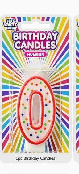 0-9 Number Birthday Candles