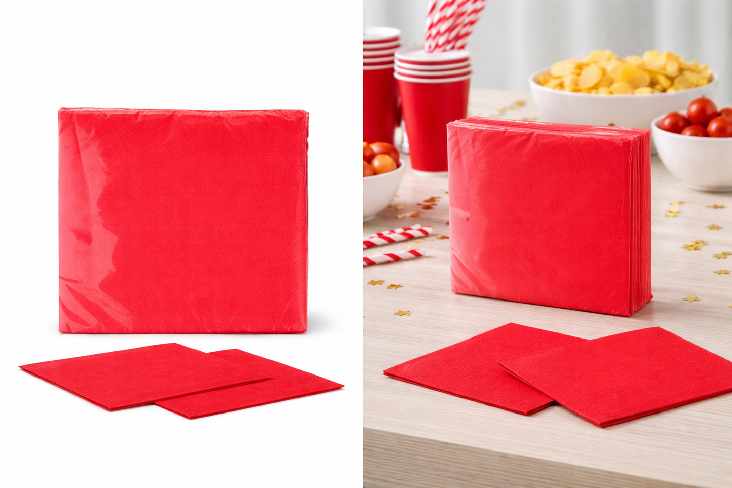 Red napkins - 24 Pack