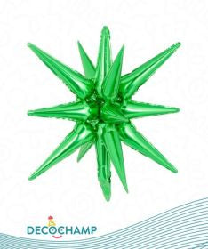 Decochamp Green Starburst Foil Balloon