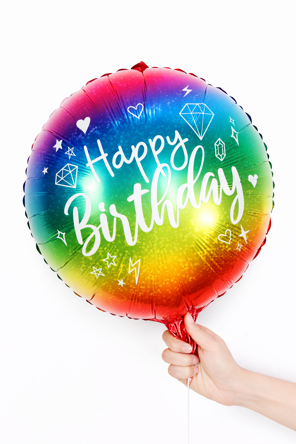 INFLATED 18” Foil Balloon – Multicolored - Happy Birthday