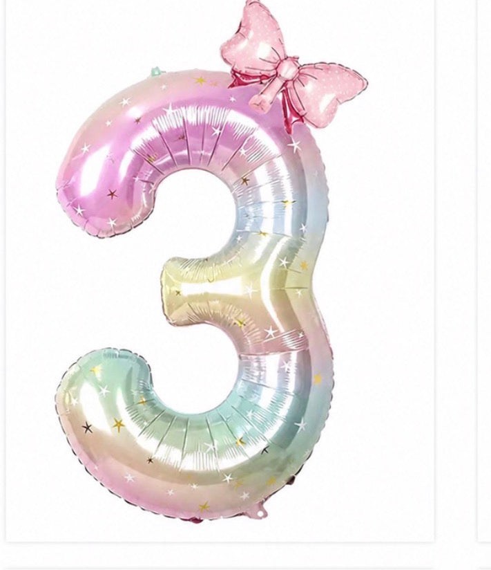 INFLATED Number 3 pastel