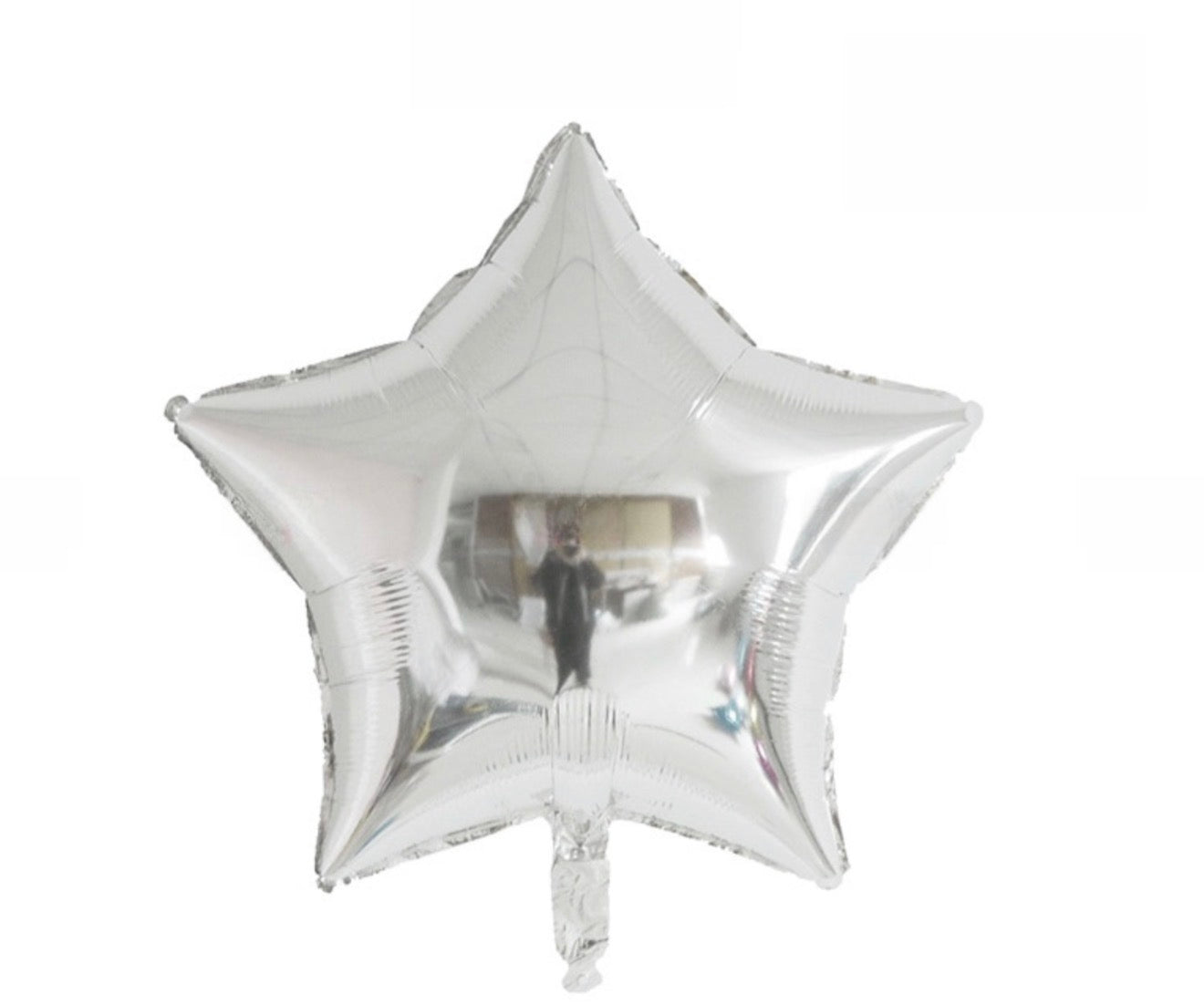 INFLATED 18”  Silver Star- Foil Balloon