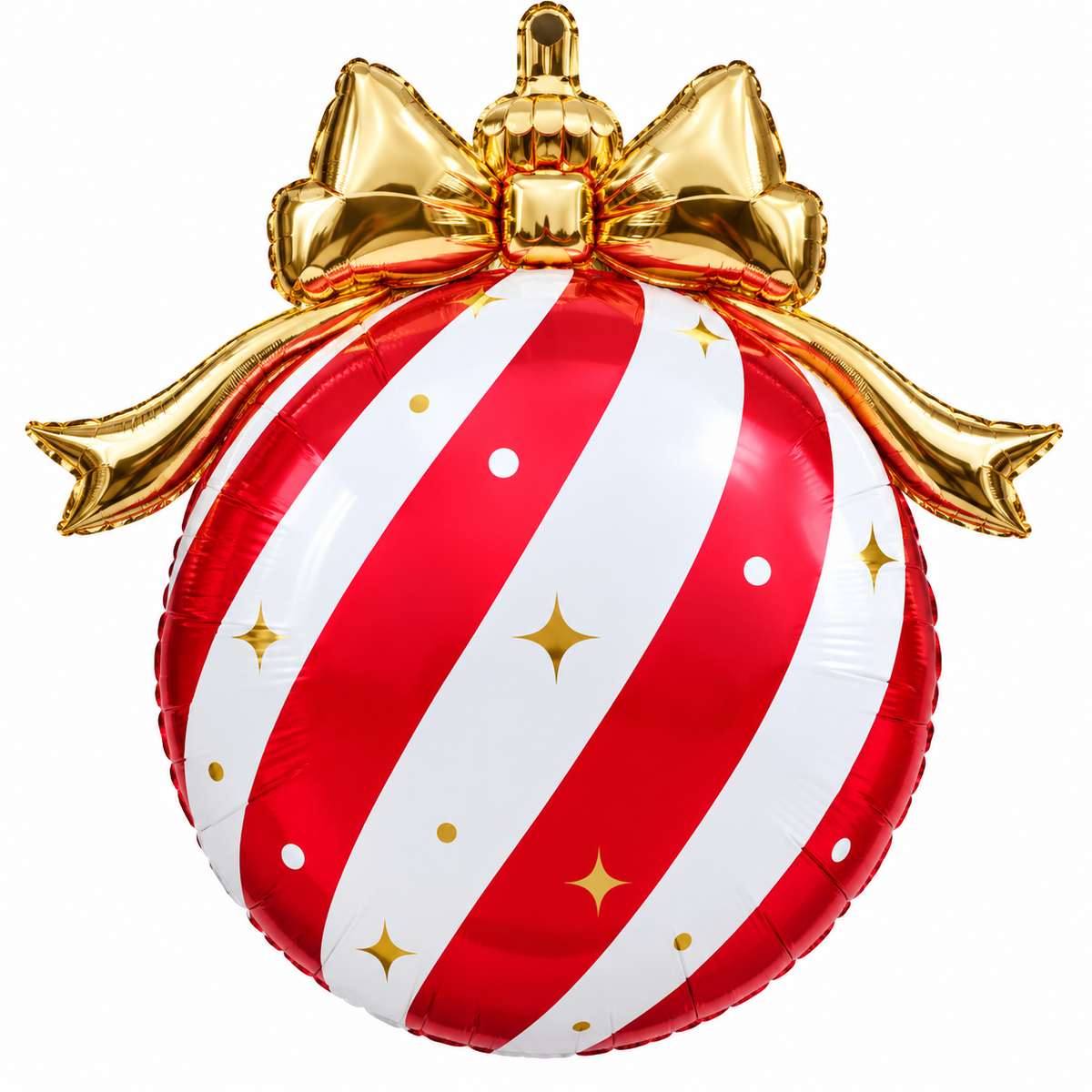 28" Red and White Ornament Balloo
