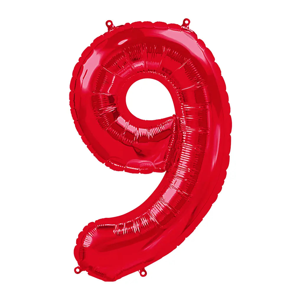34 Inch Red Number 9