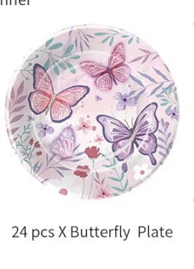 Pink & Purple ButterflyTableware