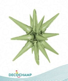 Decochamp Olive Green Starburst Foil Balloon
