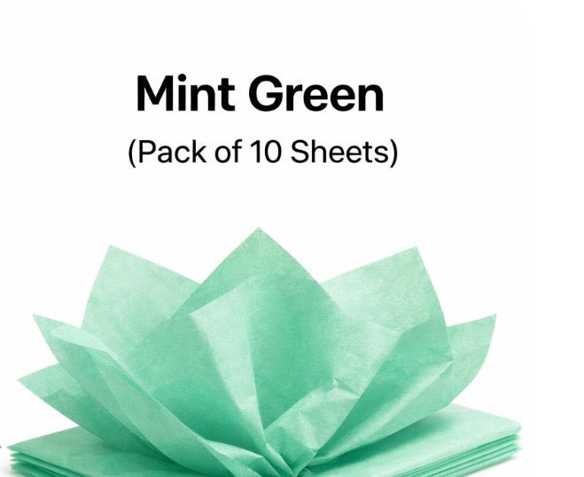 Mint - Tissue Paper Sheets (10 Pack) | Gift Wrapping & Party Supplies