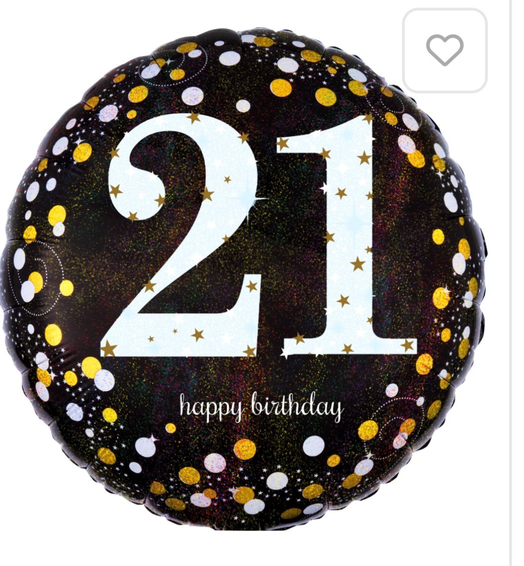 Milestone 21 Birthday Foil Balloon 18”