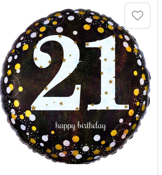 Milestone 21 Birthday Foil Balloon 18”