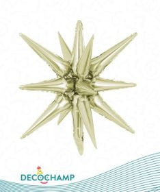 Decochamp Whit Gold Starburst Foil Balloon (m (Copy 2)
