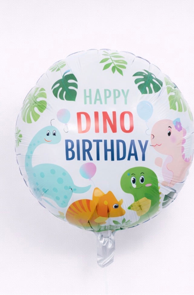 INFLATED 18” Foil Balloon – Happy Birthday Dino /Dinosaurs