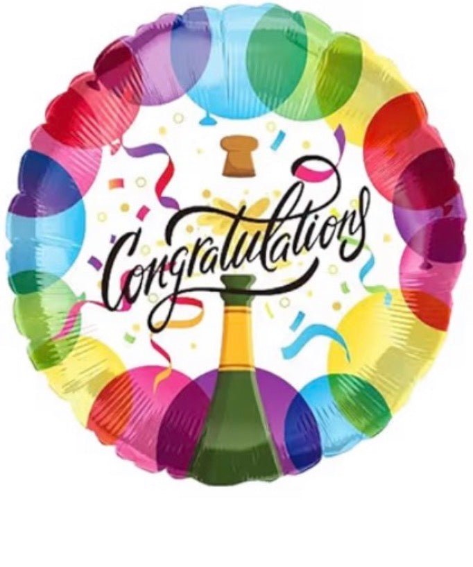INFLATED 18” Foil Congratulations-Colorful
