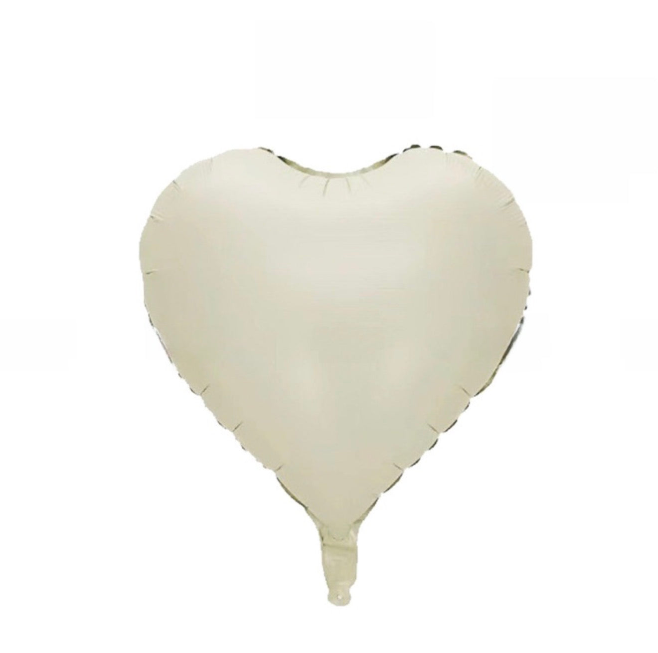 INFLATED Off White/ Cream 18”  Sage Heart- Foil Balloon