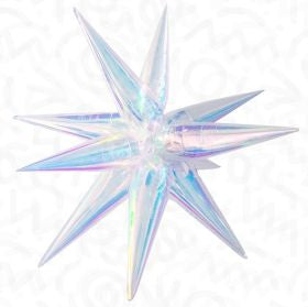 Decochamp Iridescent Starburst Foil Balloon