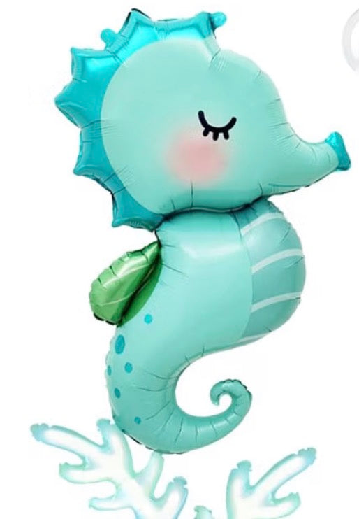 Inflatable Seahorse Balloons Under The Sea Party Decorations Ocean 23”