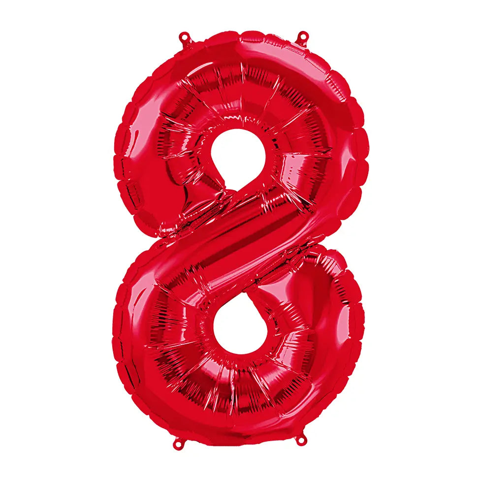 34 Inch Red Number 8