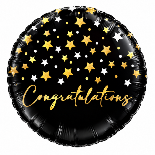 18" Congratulations Stars Holo Balloon