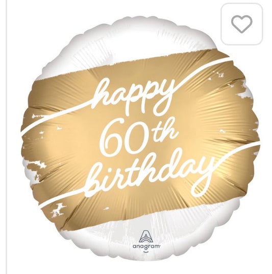 Milestone 60th Birthday Foil Balloon 18”