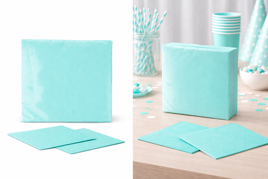 Turquoise napkins - 24 Pack