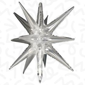 Decochamp Clear  Starburst Foil Balloon (m