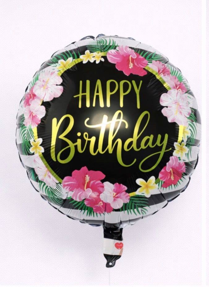 INFLATED 18” Foil Balloon – Birthday Cake- Tropical