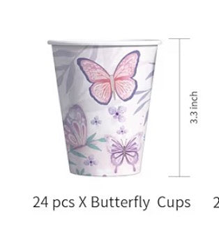 Pink & Purple ButterflyTableware