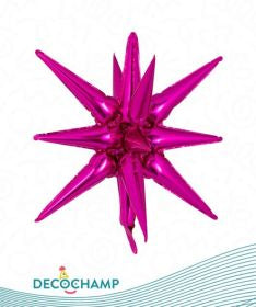 Decochamp Hot Pink Starburst Foil Balloon
