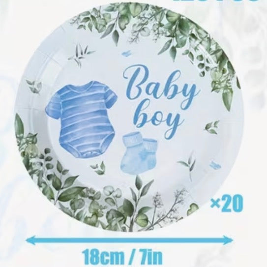Baby Boy Tableware Collection (Sold Individually – Pack of 20