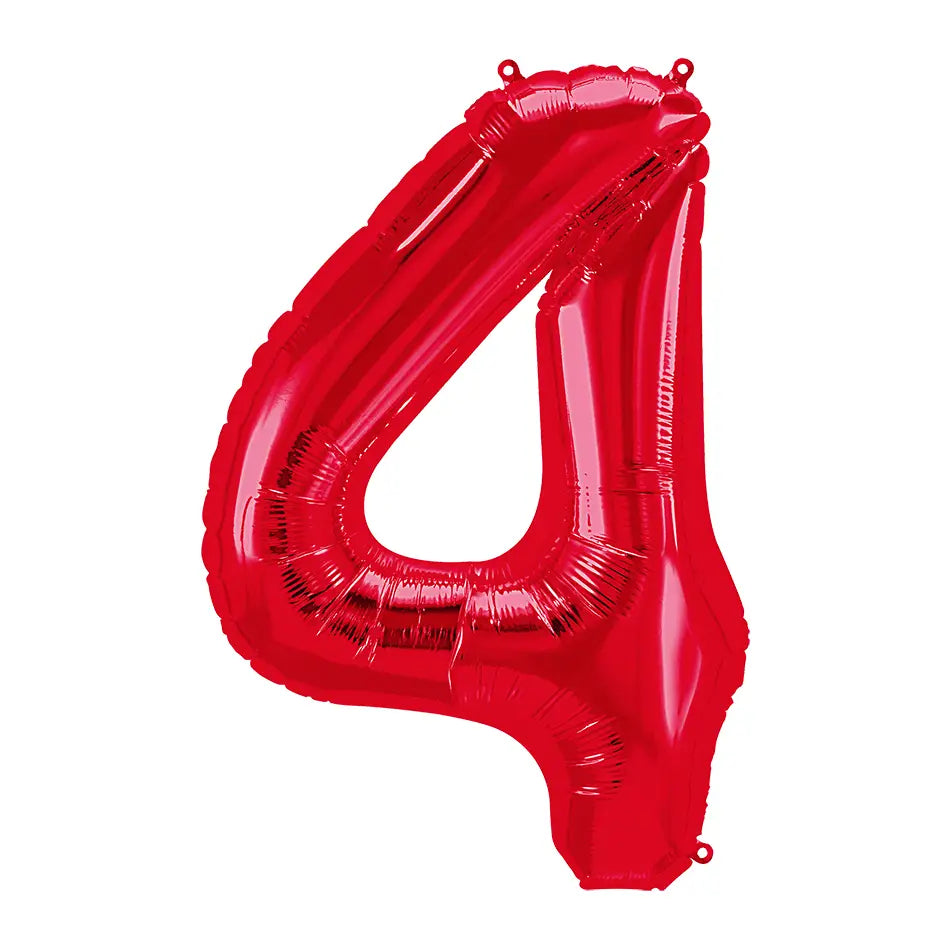 34 Inch Red Number 4