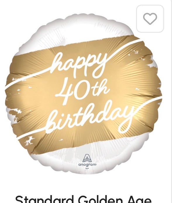 Milestone 40th Birthday Foil Balloon 18”