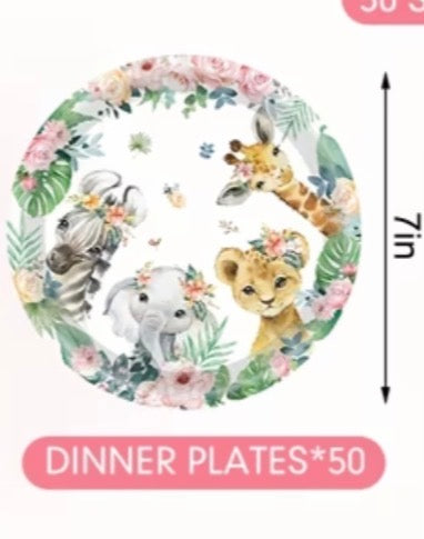 Pink Safari Tableware